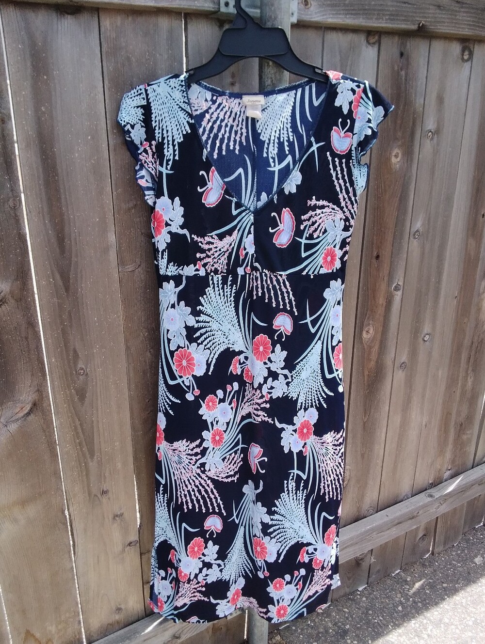 Vintage Janette Y2k Dress Floral Cap Sleeve Womens Med Pullover Whimsigoth